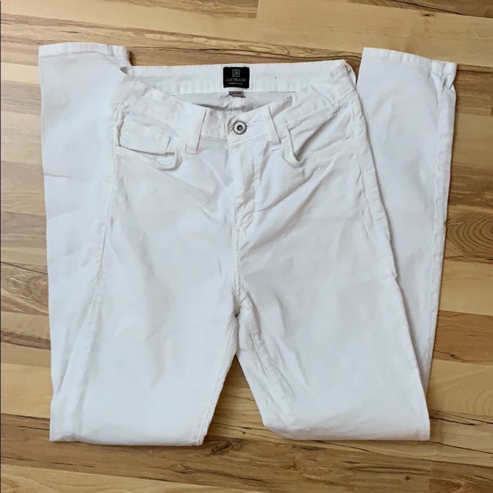 Just Black white high rise jeans